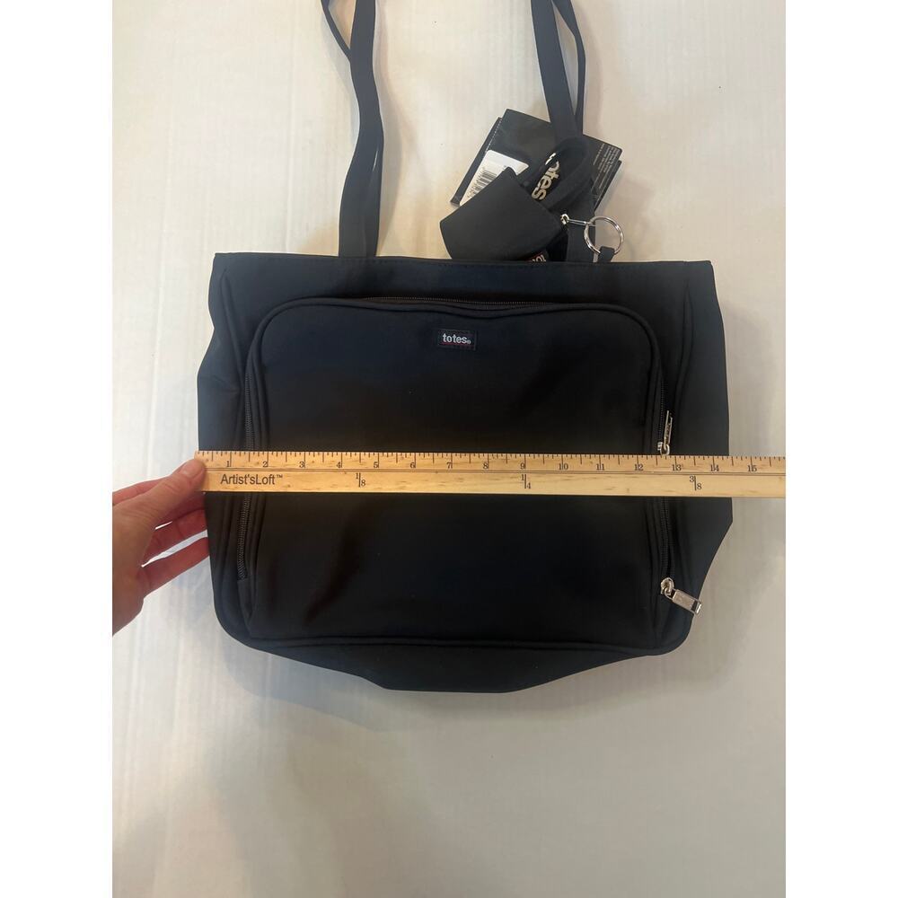 Totes black microfiber organizer tote bag black NWT - Picture 12 of 13